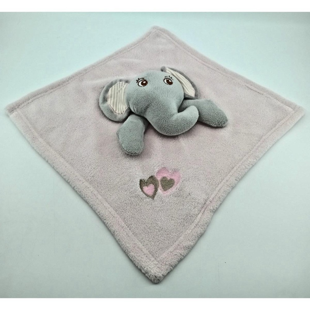 Basselino Pink Elephant Lovey‎ Security Blanket Plush Baby Comfort Toy Soft